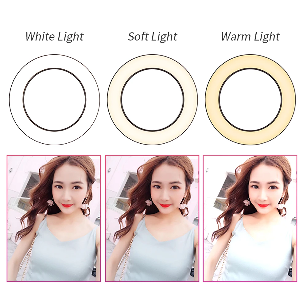 Anel de Luz Suporte para Celular Lâmpada em Formato de Anel para Fotografia e Estúdio Led com Tripé Fotográfico - Image 4