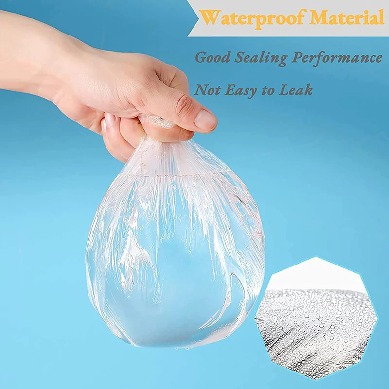 100/50Pcs Disposable Shower Caps Plastic Waterproof Headgear One-Off Elastic Bath Cap Portable Transparent Beauty Salon Caps
