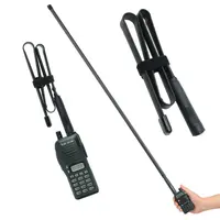 Для Walkie Talkie Складная тактическая антенна SMA-F UHF VHF Двухдиапазонная для Baofeng UV-5R UV-82 радио длинный диапазон удлинение усиления антенна