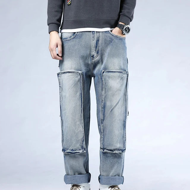 46 Inch Skateboard Mens Jeans Wide-leg 