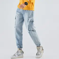 2644 комбинезон мужской 2019 осенний бренд Easy Upon Will карман пластиковая пряжка мужские джинсы