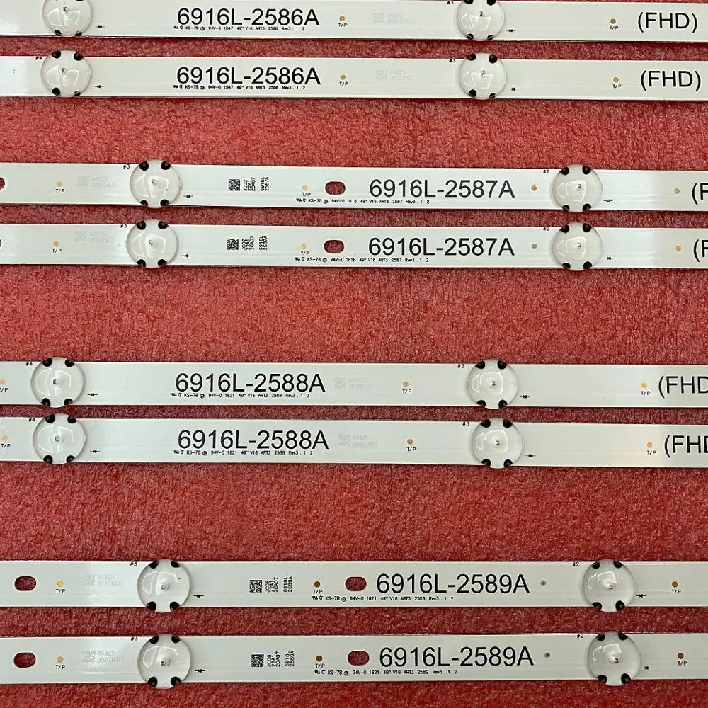 TV용 LED 백라이트 스트립 49LH615V 49lh6000 Agf79047502 49LW340C 49LW540S 49LH630V 49LH604V 6916L-2586A 2587A 2588A 2589A