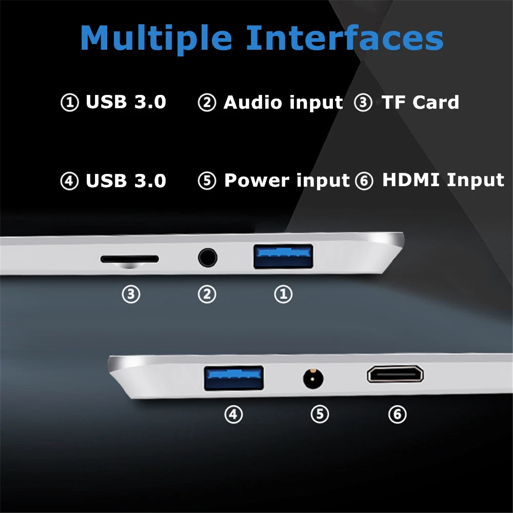 LHMZNIY 15.6 inch I7-4th CPU Intel HD GPU Gaming Laptop 8GB RAM 512GB SSD Win10 Dual Band WIFI 1920*1080P IPS Notebook Computer