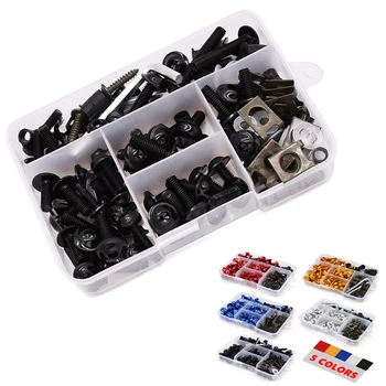 

175PCS Motorcycle Fairing Bolts Screw Aluminum Bodywork Screws Nut Kit For Kawasaki ZX636R GTR1400 H2R ZG1000 ZRX1100 ZRX1200