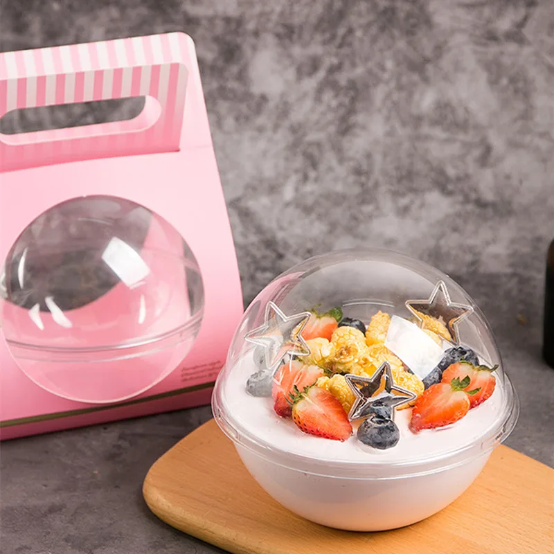 

50pcs High quality protable transparent creative cake dessert cup baking package pudding jelly salad fruit ice cream plastic cup
