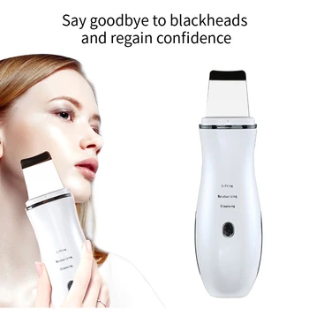

Skin Scrubber Peeling Face Cleaner Blackhead Remover Ion Facial Scrubber Deep Face Clean Ultrasound Spatula Face Shovel
