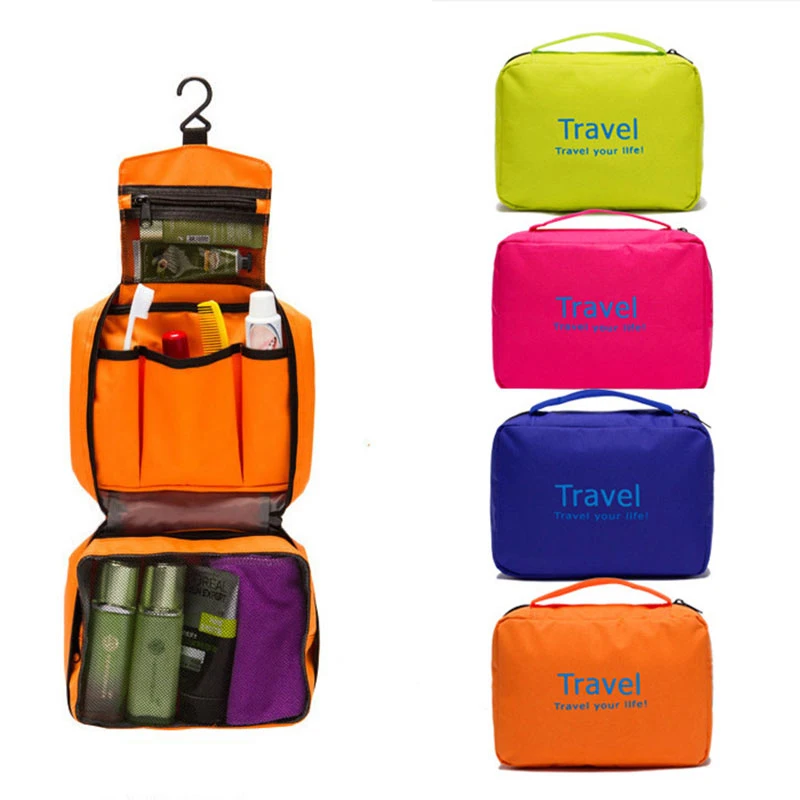 

Portable Travel Makeup Storage Bag Oxford Cloth Korean Version Wash Bag Anti-Tear Folding Cosmetics Multi-Function Handle Bag