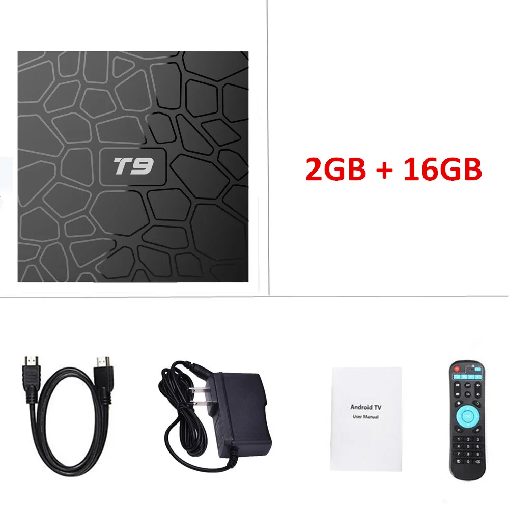 2G 16G T9 Android 9,0 ТВ приставка 4 ГБ 32 ГБ 64 Гб Смарт ТВ Rockchip RK3318 USB3.0 H.265 4K медиаплеер 2,4G& 5G Wifi BT 4,0 телеприставка 2G16G - Цвет: 2G 16G