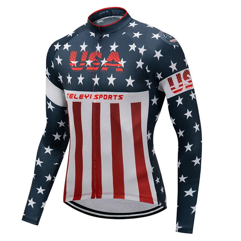 Weimostar Autumn USA Cycling Jersey Long Sleeve Men MTB Bike Clothing Spring Bicycle Clothes Team Sports Cycling Shirt Tops - Цвет: Color 9
