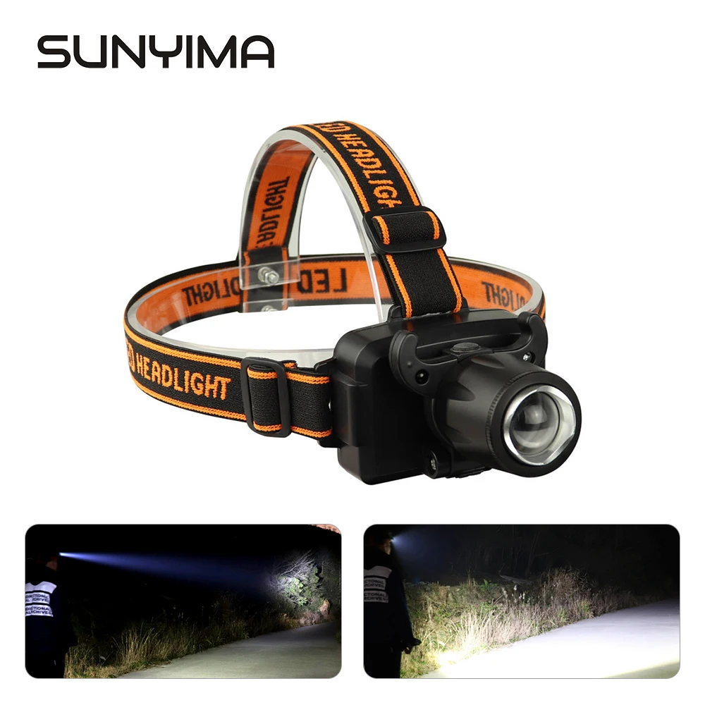 

SUNYIMA Mini Headlamp Rechargeable LED Waterproof Camping Headlight Body Motion Sensor Flashlight Head Light Torch Lamp