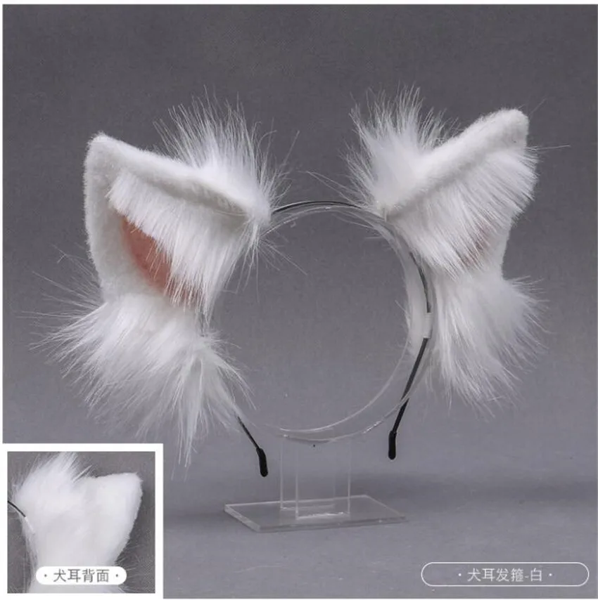 Lolita Plush Animal Fox Wolf Ears Headband Kc Tail Set Handmade Anime Masquerade Performance Cosplay Accessories Props C766 Aliexpress