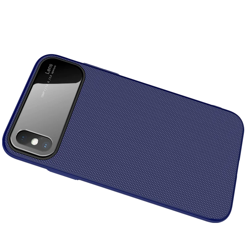 Синий Все включено защита для iPhone XS чехол для телефона нано-взрывозащищенное стекло для 10 XR Max Чехлы против отпечатков пальцев нескользящий чехол - Цвет: Синий