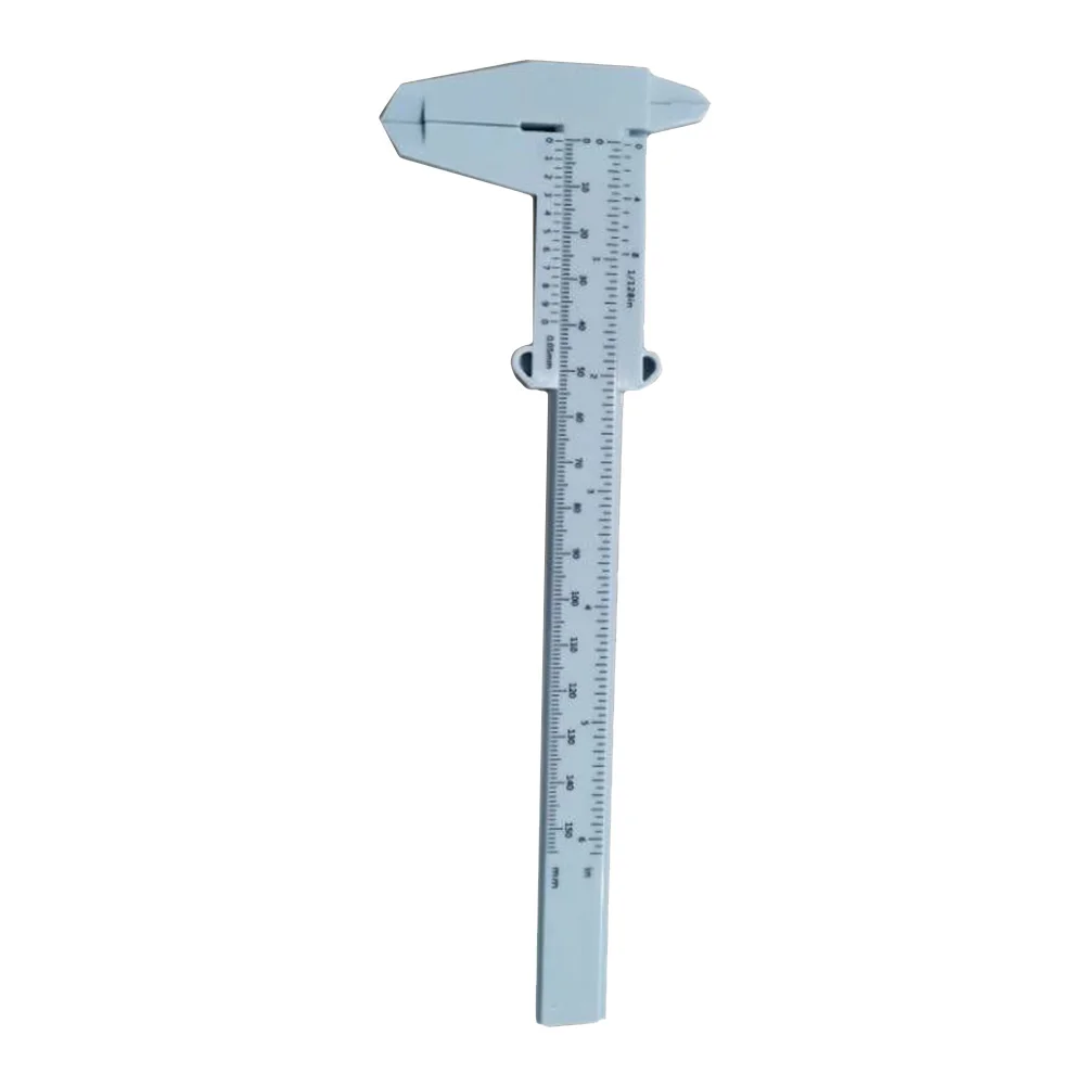 150mm Sliding Vernier Caliper Plastic Measure Ruler Gauge Dual Scale.hc 