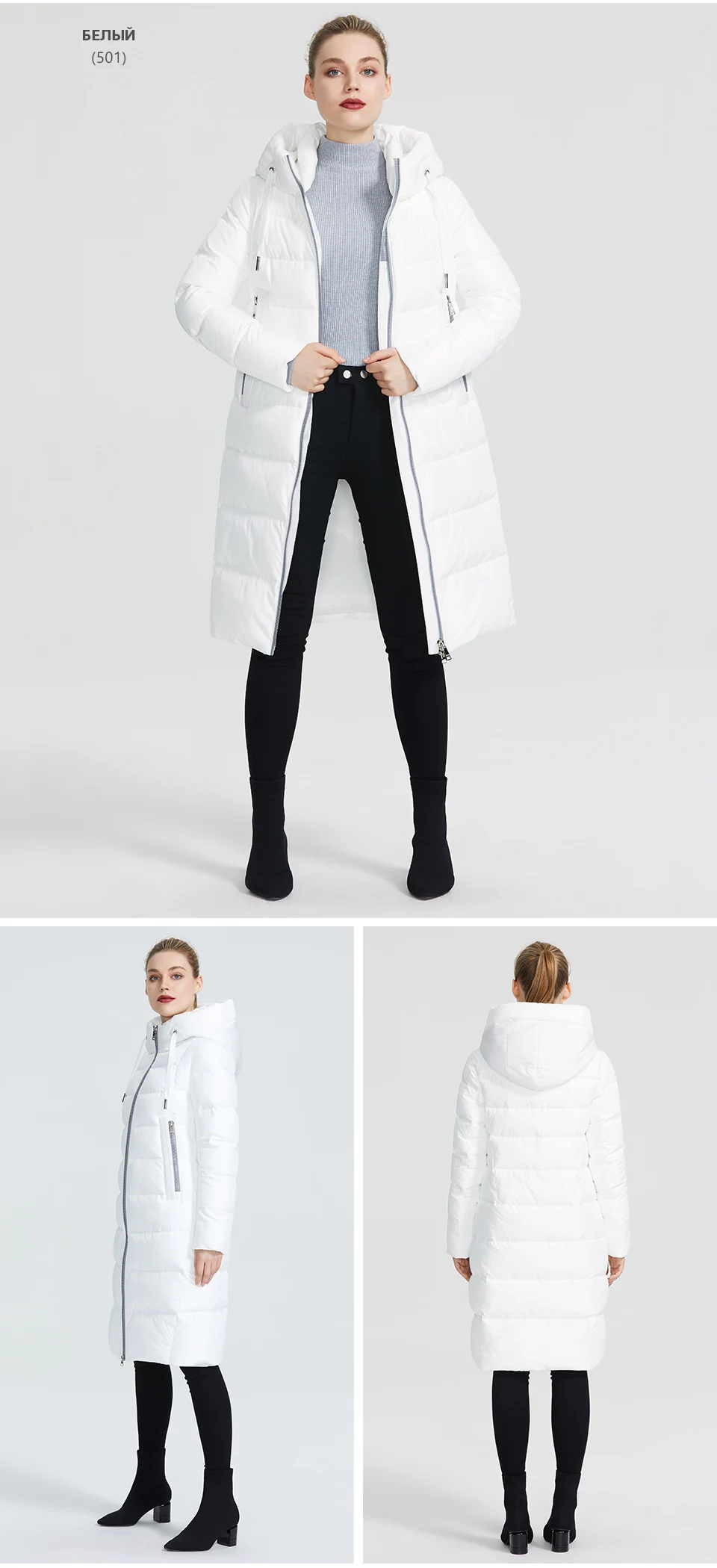 MIEGOFCE 2019 Новая зимняя женская коллекция курток пальто женское зимнее длина ниже колен теплое пальто с капюшоном европейский и американский