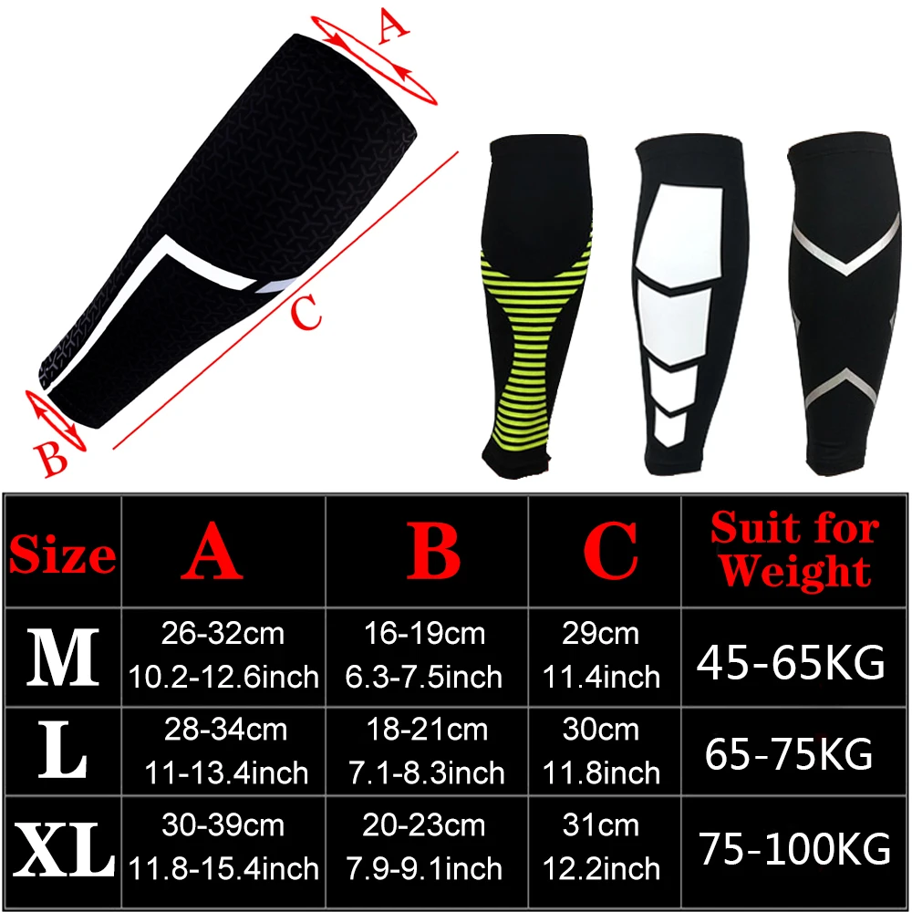 Tcare Sport Compression Calf Sleeves Leg Compression Sock Runners Shin Splint Varicose Vein Calf Pain Relief Calf Guards Running