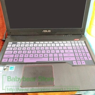 15,6 чехол для клавиатуры ноутбука Защитная крышка для Asus TUF Gaming FX504 FX504GD FX504GM FX504G FX503 FX503VD FX504GE FX80GE FX80GD - Цвет: fadepurple