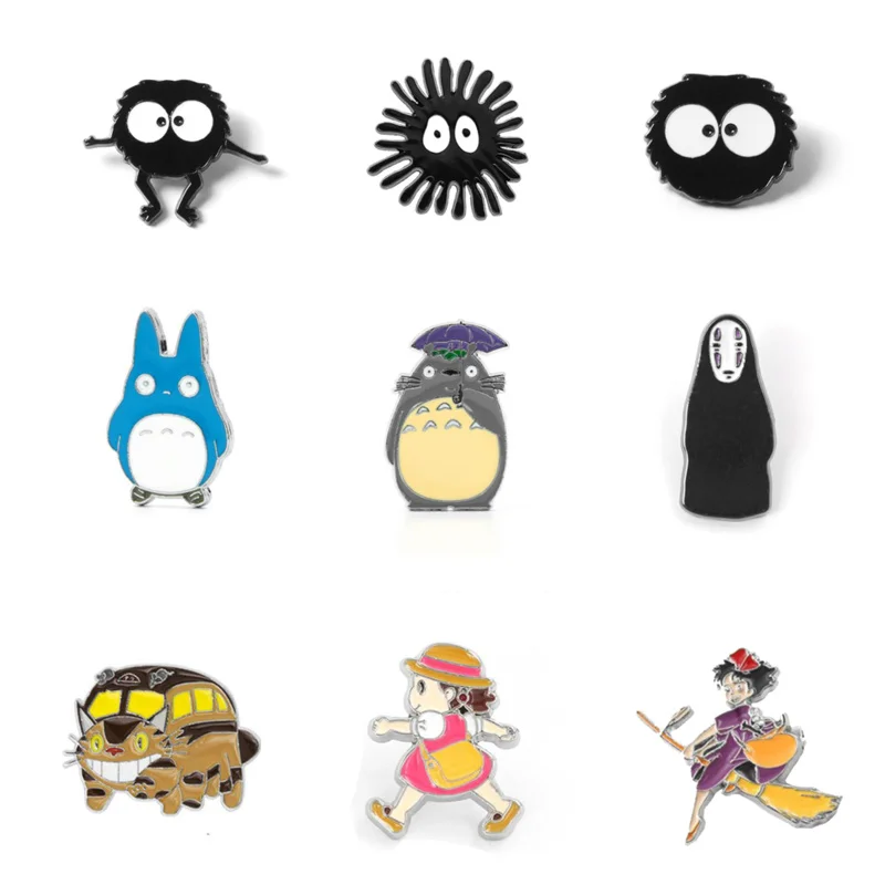 Hayao Miyazaki Anime Vif Loin Broche Mon Voisin Totoro Broche Sac A Dos Sacs Chapeau Badge Cadeaux Femmes Enfants Broche Dessin Anime Bijoux Aliexpress