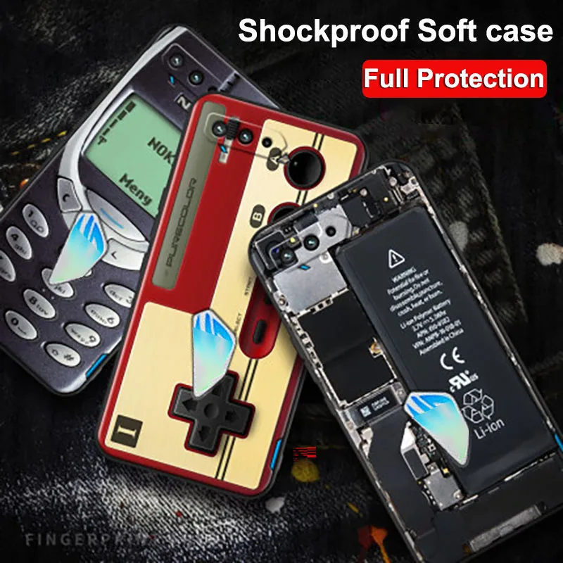 Custodia In Silicone Per Asus Rog Phone 5 Custodia Rog 5 3.0L 5 Retro Camera Phone Custodia Morbida Per Telefono In Tpu Verniciata Per Asus Rog Phone5