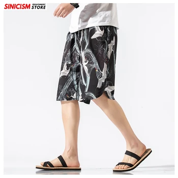 

Sinicism Store Men Printed Thin Summer Casual Shorts Men's 2020 Stright Casual Sweatpants Male Oversize Beach Shorts Fashions