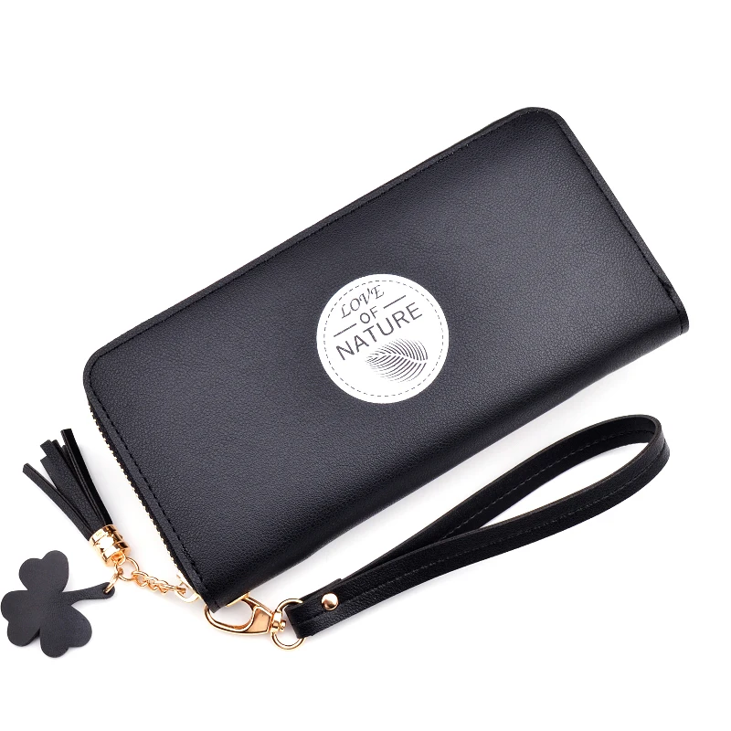 

Women's Wallet Long Leather Zip Wallet Multi-functional Japanese and Korean Printing Multi-card Card Holder Clutch Large Capacit