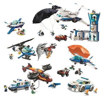 

2019 New City Arctic Sky Police Compatibl 60206-60210 Figure Building Blocks Educational Bricks Toys For Children Gift
