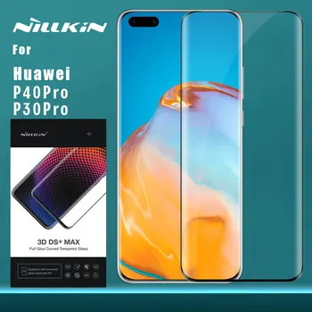 

3D DS+ Max Full Cover for Huawei P40 Pro Plus + P30 Pro Glass Tempered Glass Screen Protector Round Edge Nilkin HD Glass Film