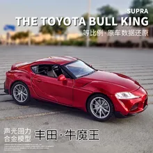 

1:32 Toyota Bull Demon King Alloy Model Car Collection Simulation Back Sound And Light Diecast Toy Cars Kids Toys For Boys