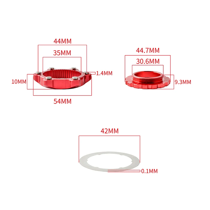 MUQZI Centerlock To 6-Hole Adapter Bicycle Disc Brake Center Lock Conversion 6 Bolt Rotors Bike Hub Adapter