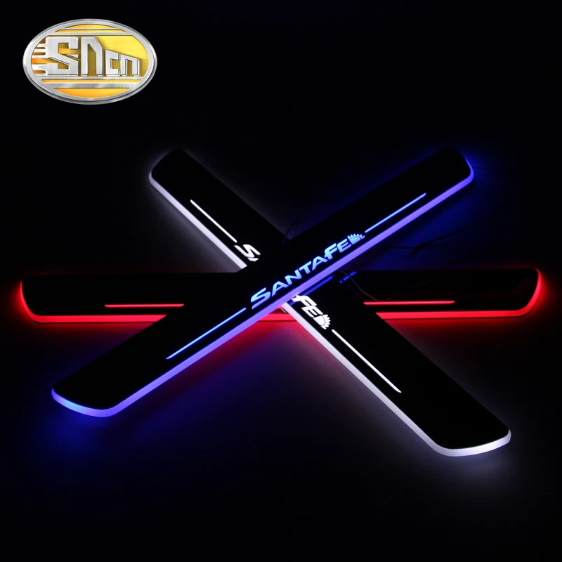 SNCN Автомобильный светодиодный дверной порог для Hyundai Santa Fe IX45 2013 2019 2020 ультра
