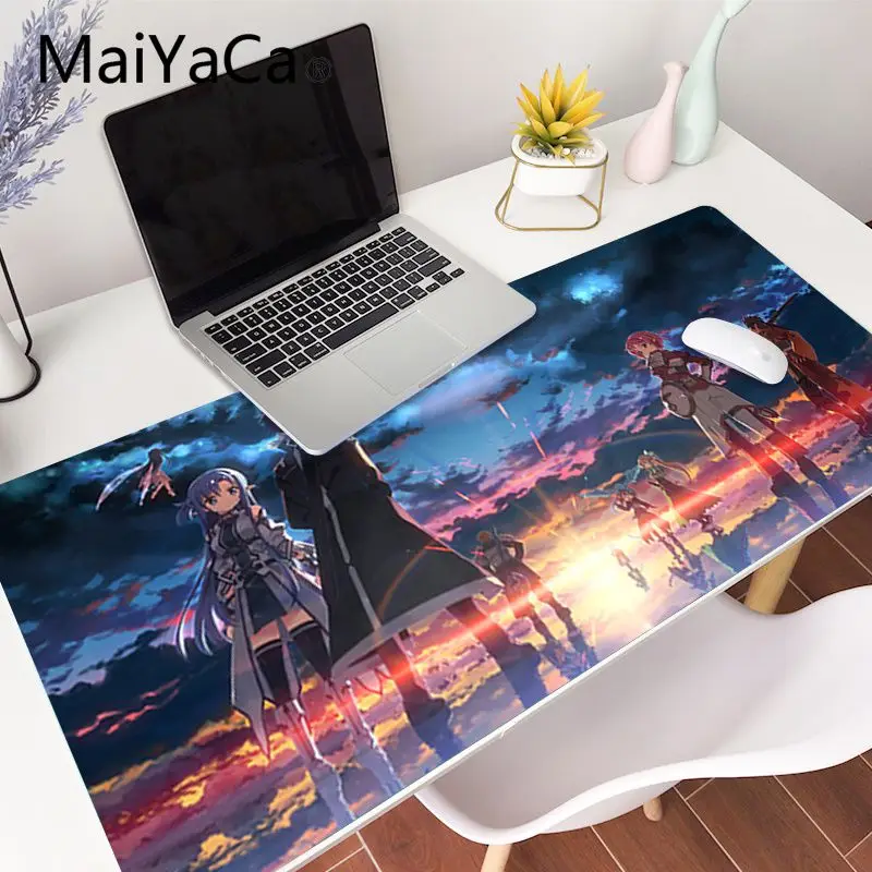 MaiYaCa аниме меч искусство онлайн клавиатура геймер коврики для мыши игровой