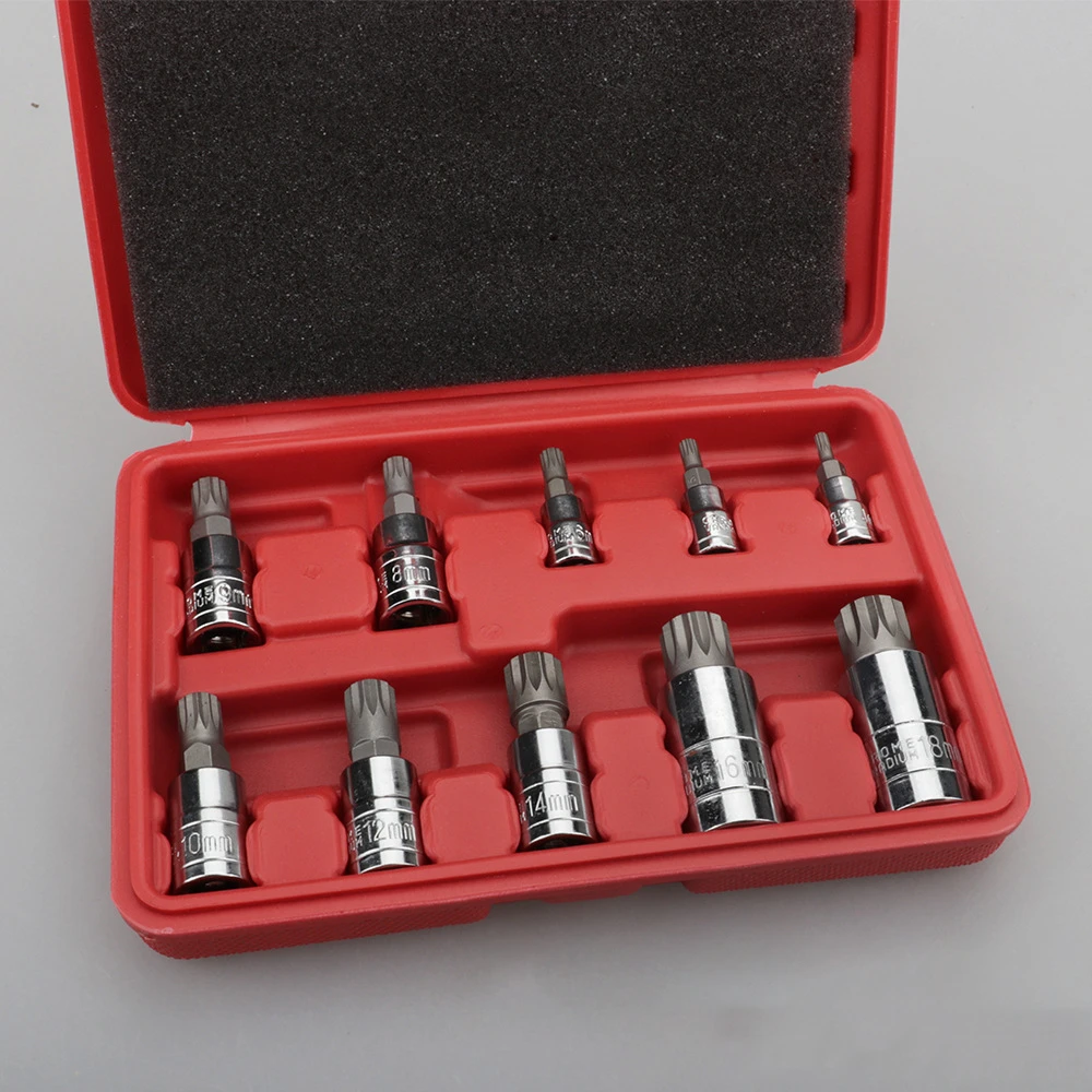 LAMEZIA 10/34 pcs/set Chromium-vanadium Steel Pressure Sleeve Group SleeveHead Automobile Mechanic Service Tool Accessories