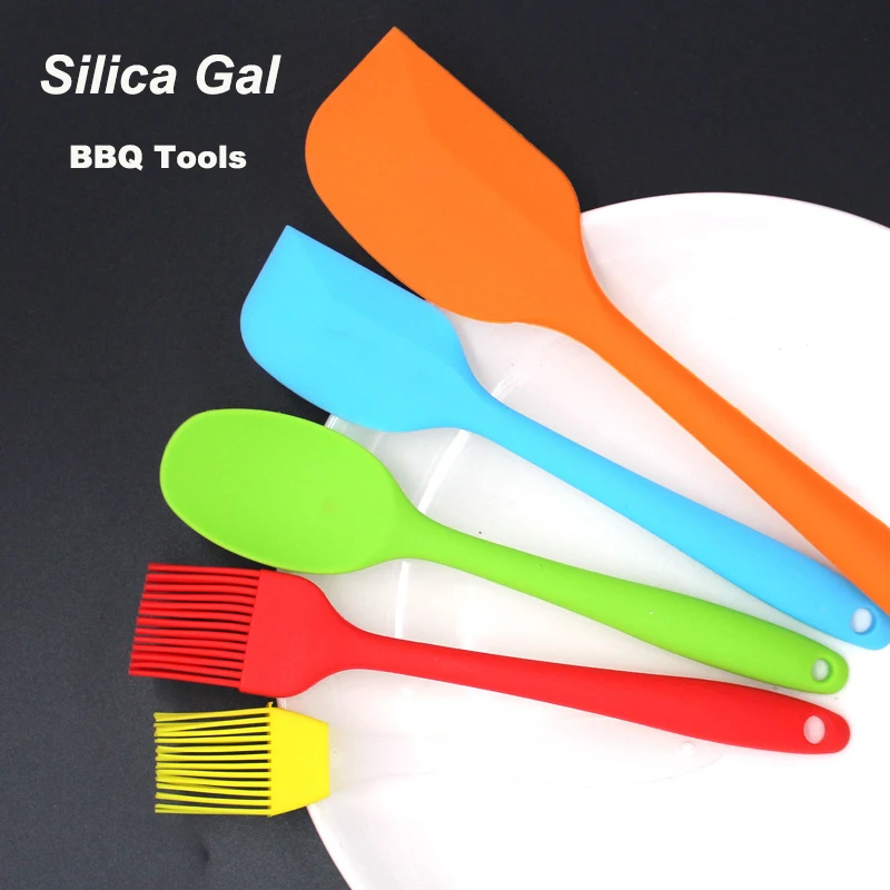 

1 PC Kitchen Cooking Tools Silica Gal Brush Silicone Spoon Barbecue Shovel BBQ Tools Set Silicone Cooking DIY Utensils Set