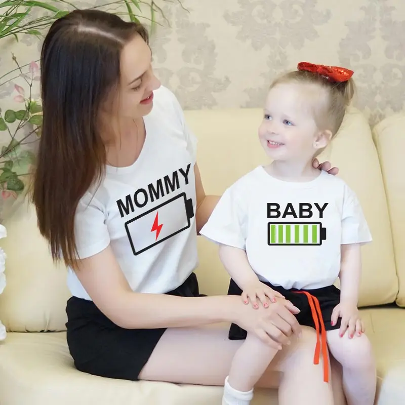 Одинаковые наряды для семьи футболка мамы и дочки одежда отца сына ребенка