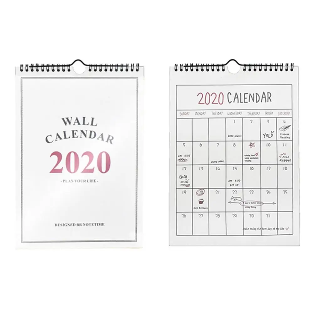 

Simple Hanging Desk Calendar 2019-2020 Home Planner Wall Calendar Free-Standing Desktop Calendar For School Year Family Planner