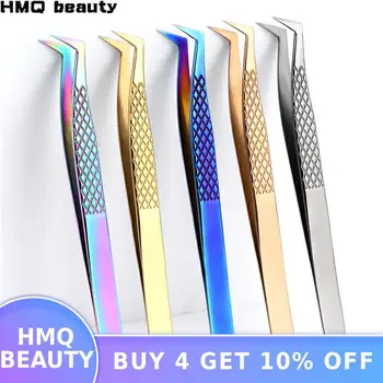 

100% Closed High Quality New Style Premium Eyelashes Tweezers Hand anti-slip design Improve for 3D 6D Lashes Extensions