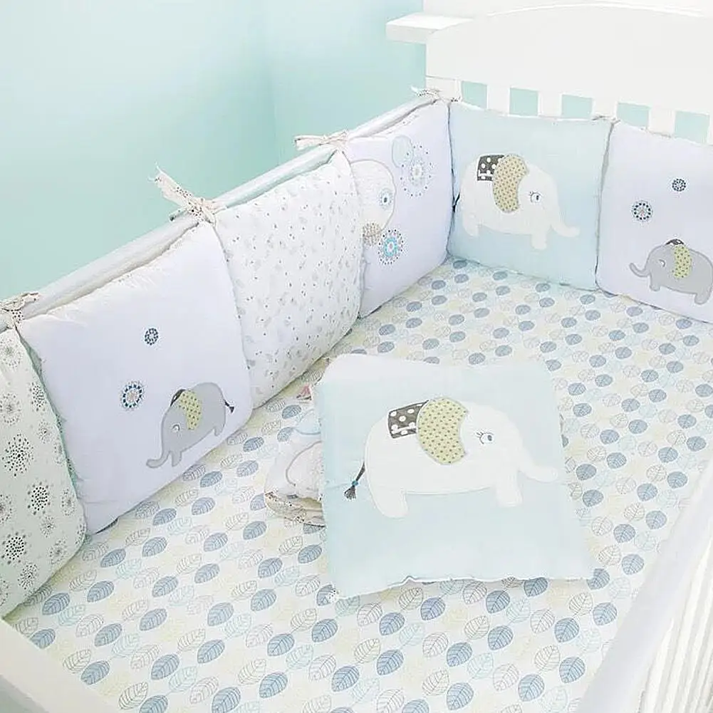 

Baby Crib Bumpers Breathable 3D Crib Bumpers Cotton Breathable Crib Bumper Pads For Toddlers Newborns Cotton Safe Bumper
