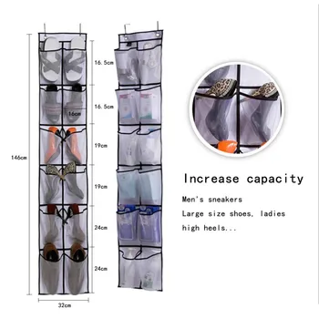 

12 Grids Non-woven Storage Bag Behind Doors Home Shoes Organizing Bag Bearing up to 8KG Bedroom Wall Hanging Organizer Decor zh1