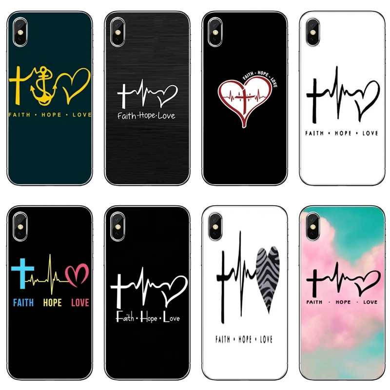 Простой чехол с надписью Love Hope Faith для Samsung Galaxy A70 A60 A50 A40 A30 A10 A9s A8 A6s J8 J4 J6 Prime Plus 2018 |