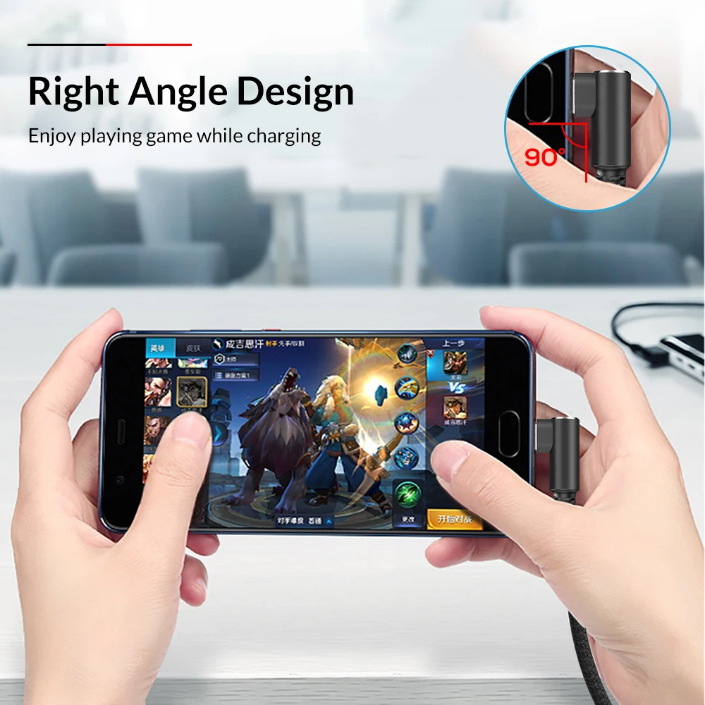 TOPK 90 usb-кабель для быстрой зарядки usb type C кабель 3а L-shape type-C мобильный кабель передачи данных телефона для samsung huawei Xiaomi