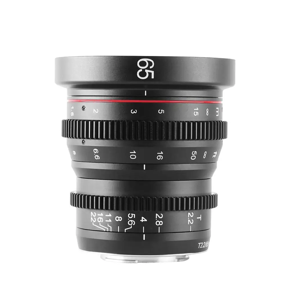 Meike 65 мм T2.2 Большая диафрагма ручной фокус Prime 4K Cine Lens для Olympus Panasonic M43/для Fujifilm X