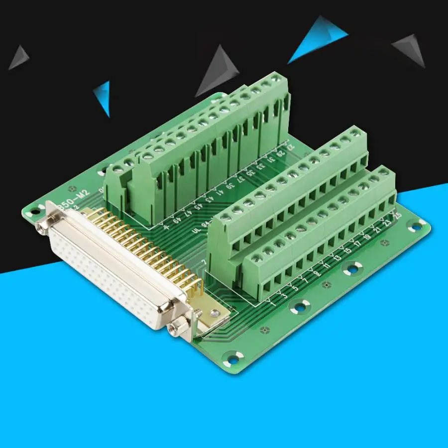 

DB50 D-Sub Male/Female Header Board DIN Rail Mount Interface Module spring terminal block