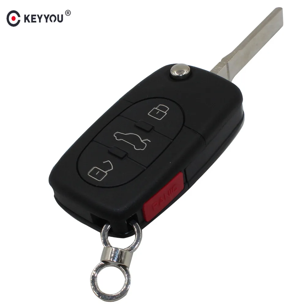 Keyyou 4 Buttons Remote Flip Folding Key Shell Case
