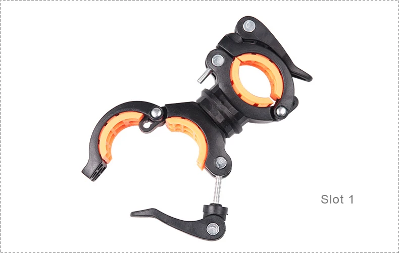 Deemount Bicycle Light Bracket Bike Lamp Holder LED Torch Headlight Pump Stand Quick Release Mount 360 Degree Rotatable HLD-211