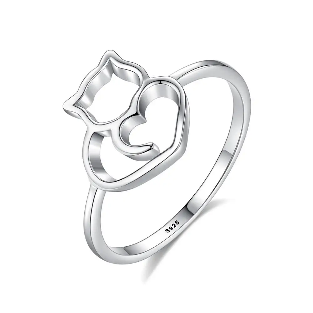 

Doreen Box real 925 Sterling Silver Ring Animal Shape Fashion Ring for Man & Women Fine Jewelry Gift, (US Size 7-10), 1PC