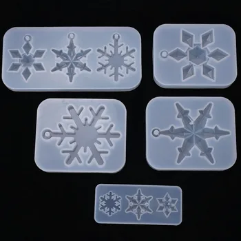

Christmas Snowflake Pendant Silicone Molds for Resin Charms Molds For DIY Pendant Jewelry Making Finding Molds