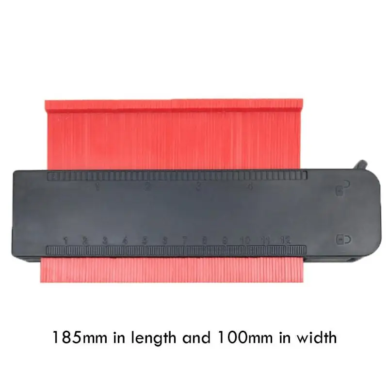 Красный Plastic Self-locked Profile Gauge Copy Duplicator Contour Stable Durable Cutting Forming Lock Function Woodwork Marking Tool - Цвет: Красный