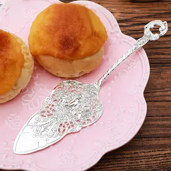 

Hot Wedding Cake Shovel Cake Knife Fork Set Baroque Wedding Cake Decorating Shovel Server Party Flatware Set Silver Cutlery