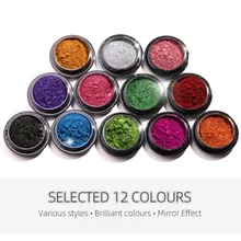 Металлический цвет ногтей УФ гель Полирующий гвоздь зеркальный блеск порошок хром краска с хлопьями пыль украшения Маникюр