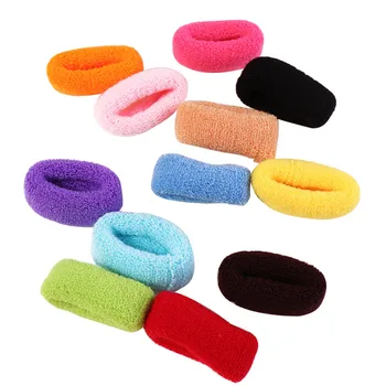 

Korean Girl Headdress Cute Color Knitted Hair Ring Bold Towel Ring Hair Rope