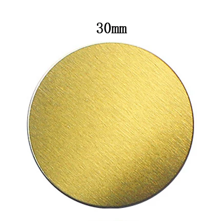 5pcs 30mm-gold 5 шт. металлическая пластина-диск для круглого магнитного автомобильного держателя для телефона, наклейка из железного листа для магнитного держателя мобильного телефона, автомобильный держатель для подставки - Цвет: 5pcs 30mm-gold